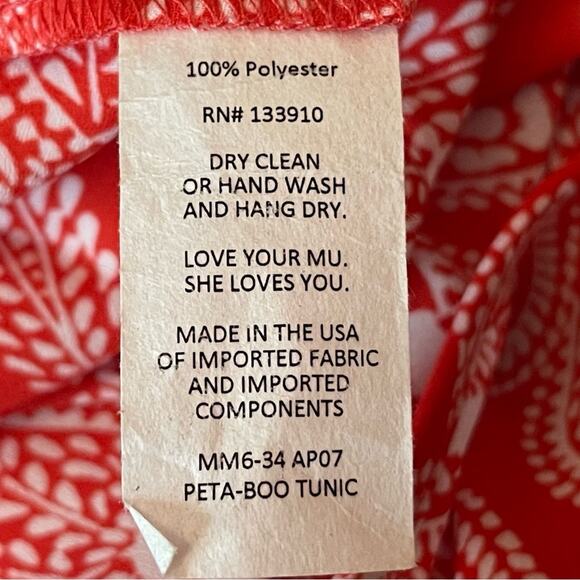 Show Me Your Mumu Red White Coastal Cruise Vacation Kaftan Tunic Top NWOT Size S - Picture 11 of 13